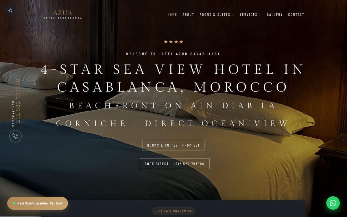 Hotel Azur Casablanca — homepage